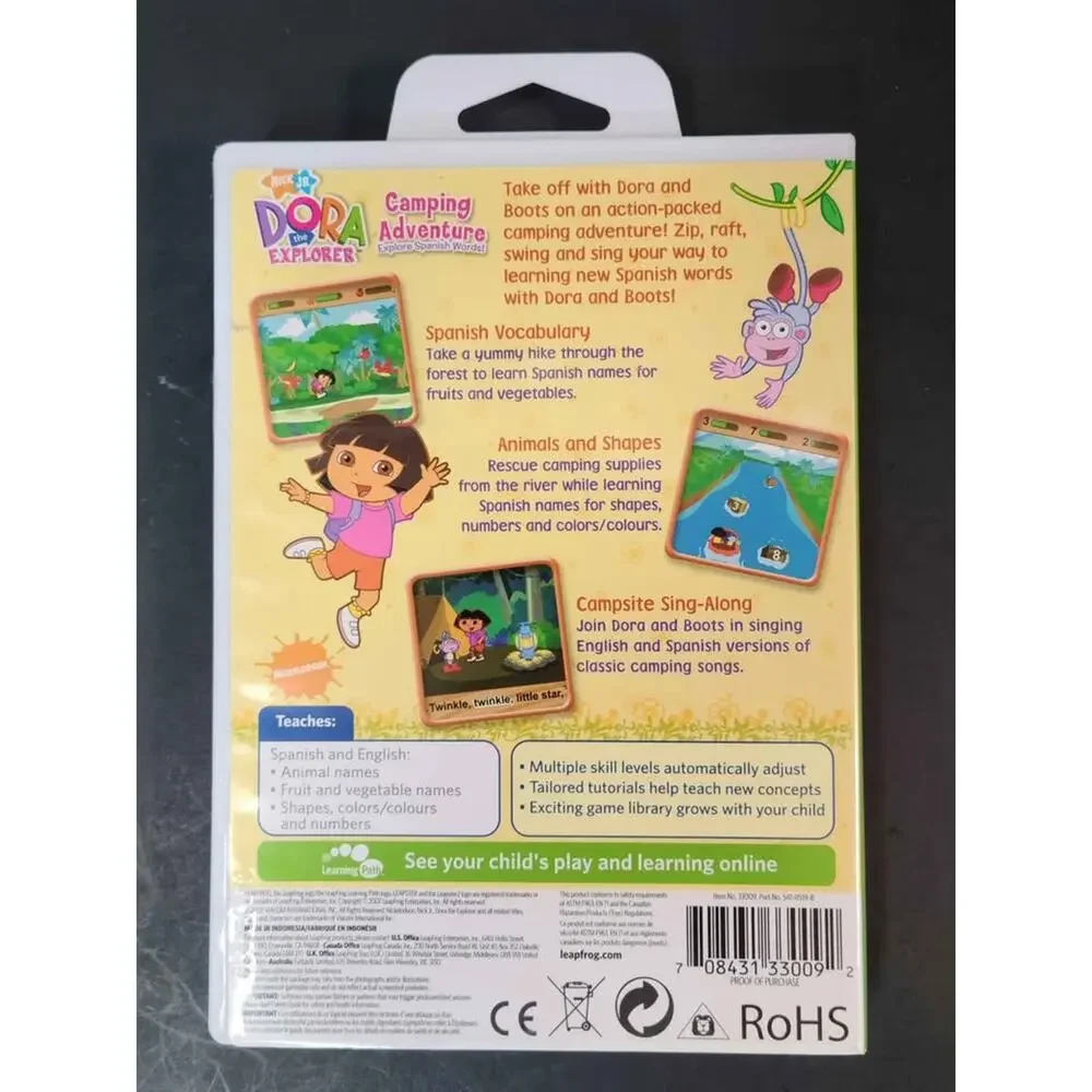 Leapster Learning Games Disney Fairies & Dora the Explorer Camping Adventure